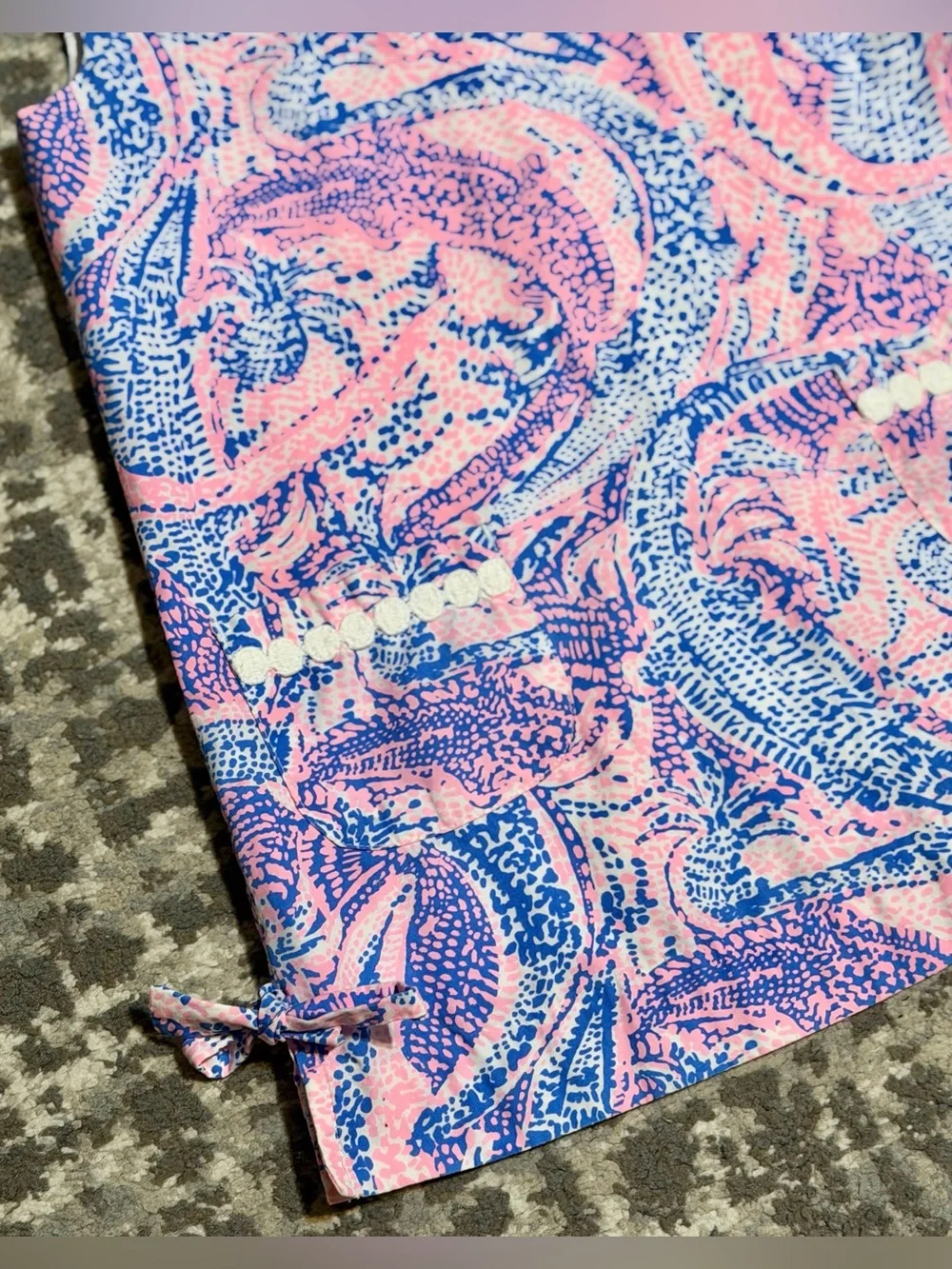 Lilly Pulitzer - Girls Pastel Alligator Print Classic Shift Dress, Size - 3T